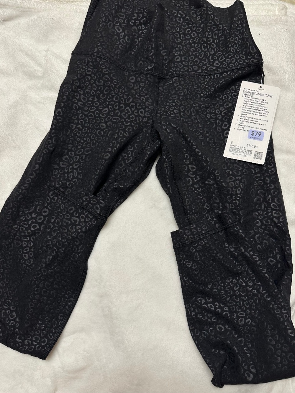 lululemon leopard black leggings